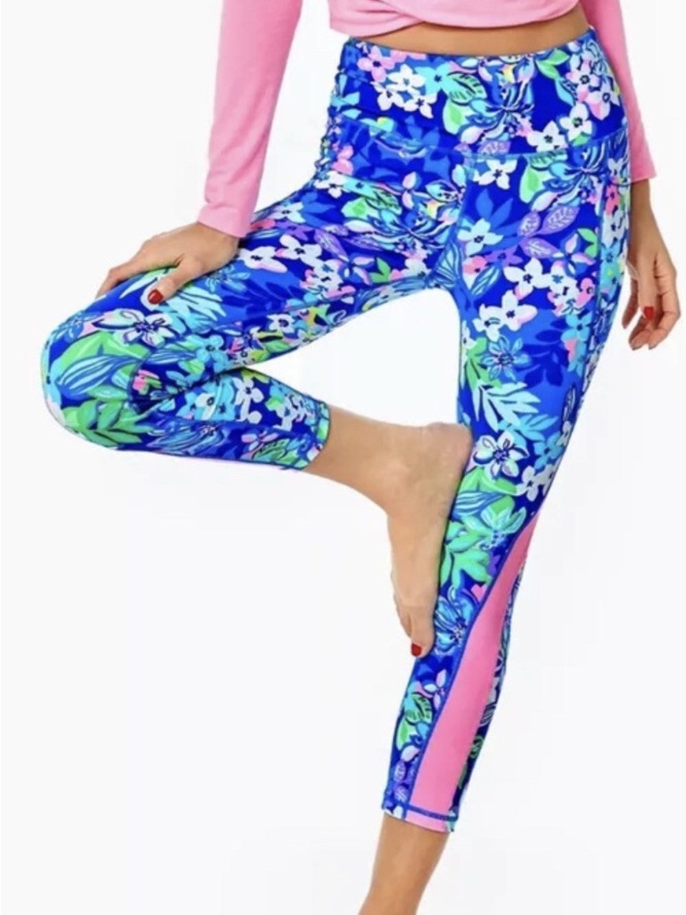 Lilly Pulitzer Luxletic Weekender High-Midi Leggings Size Small